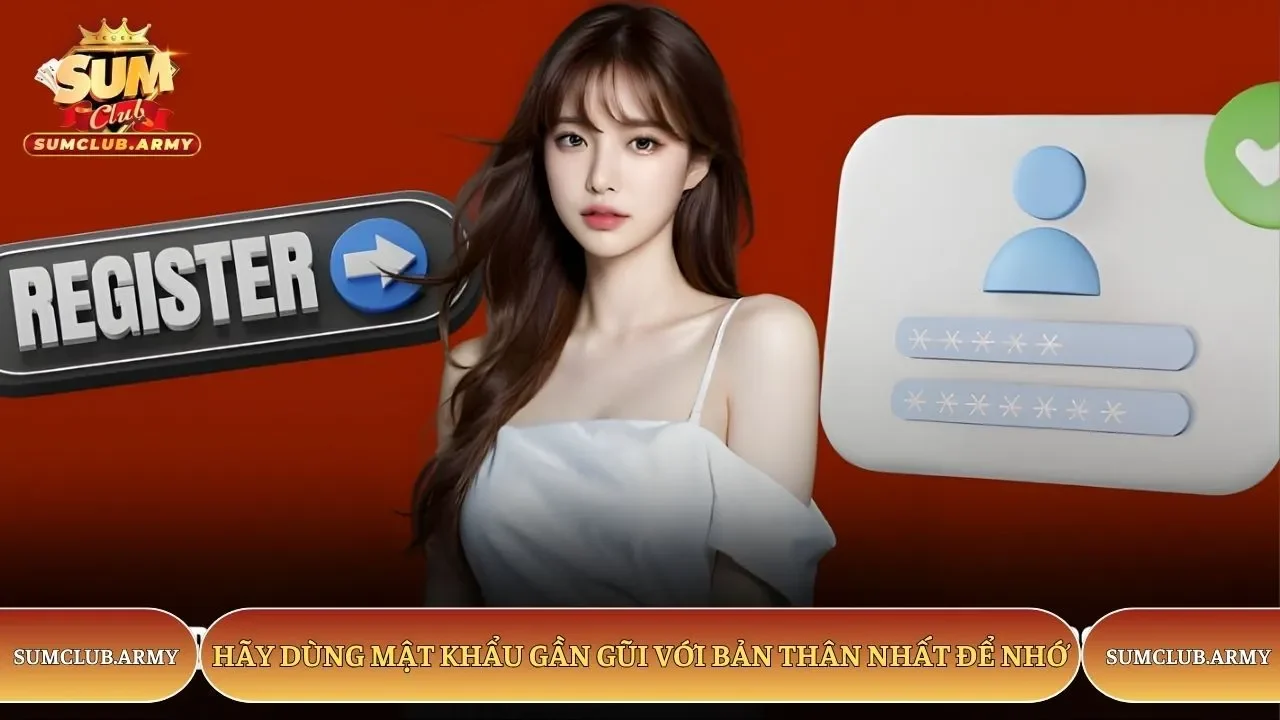Hãy dùng mật khẩu Sumclub gần gũi với bản thân nhất để nhớ Hãy dùng mật khẩu Sumclub gần gũi với bản thân nhất để nhớ
